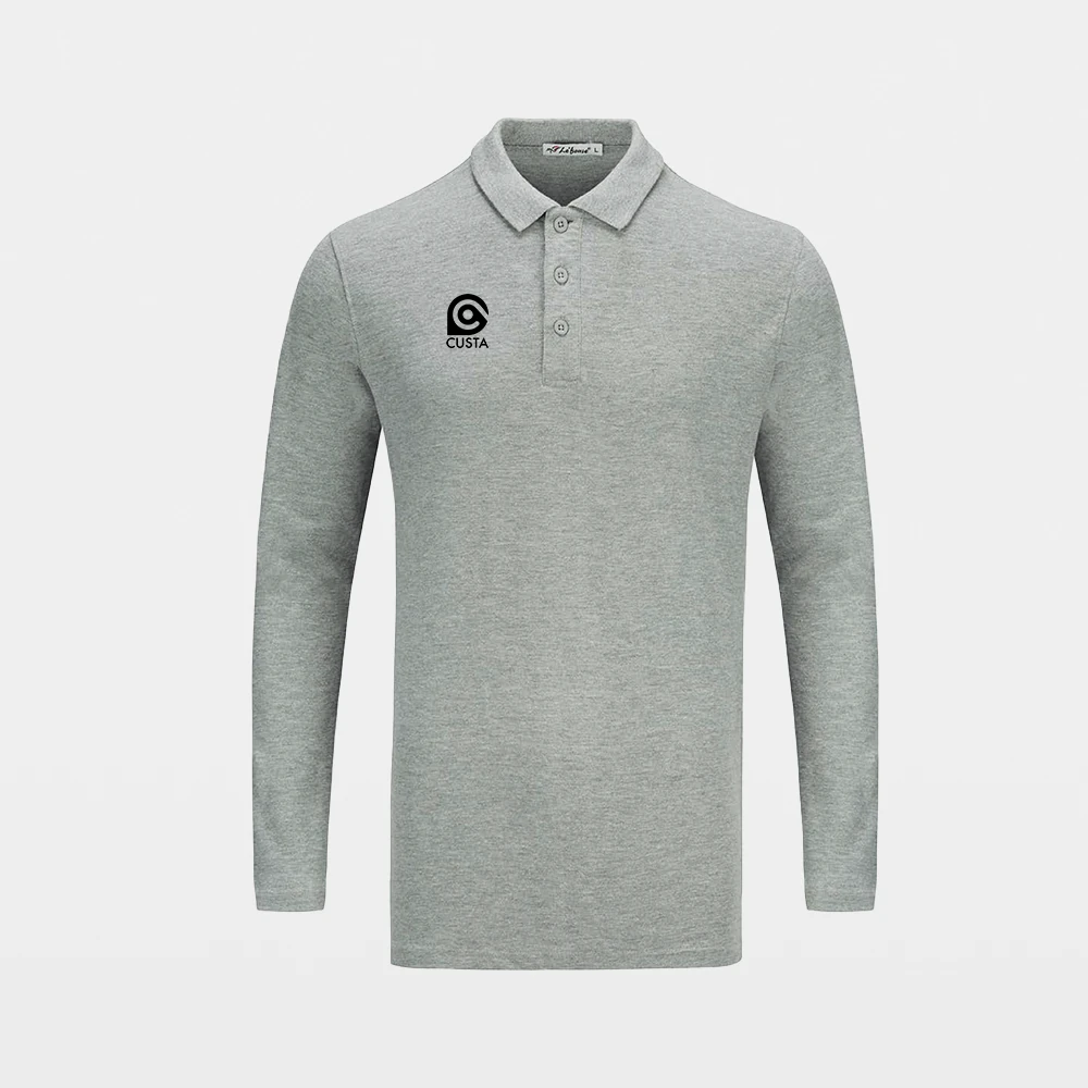 Honeycomb Long-sleeved Classic Polo | Custom Polo Printing | CUSTA Honeycomb Long-sleeved Classic Polo | Custom Polo Printing | CUSTA