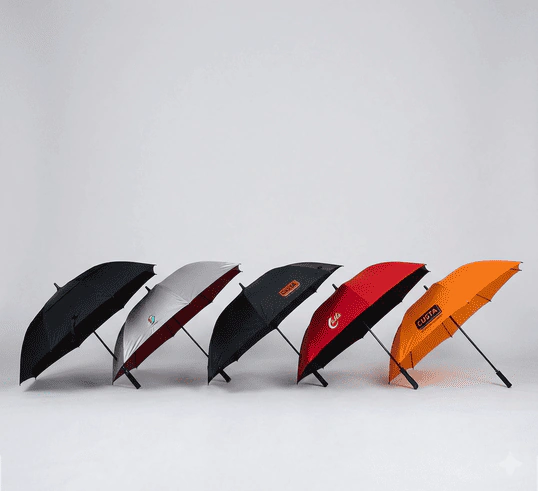 Image of custom golf umbrellas for businesses