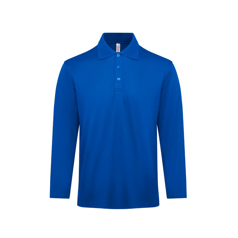 CVC Long Sleeve Polo Shirt | Custom Polo Printing | CUSTA Singapore