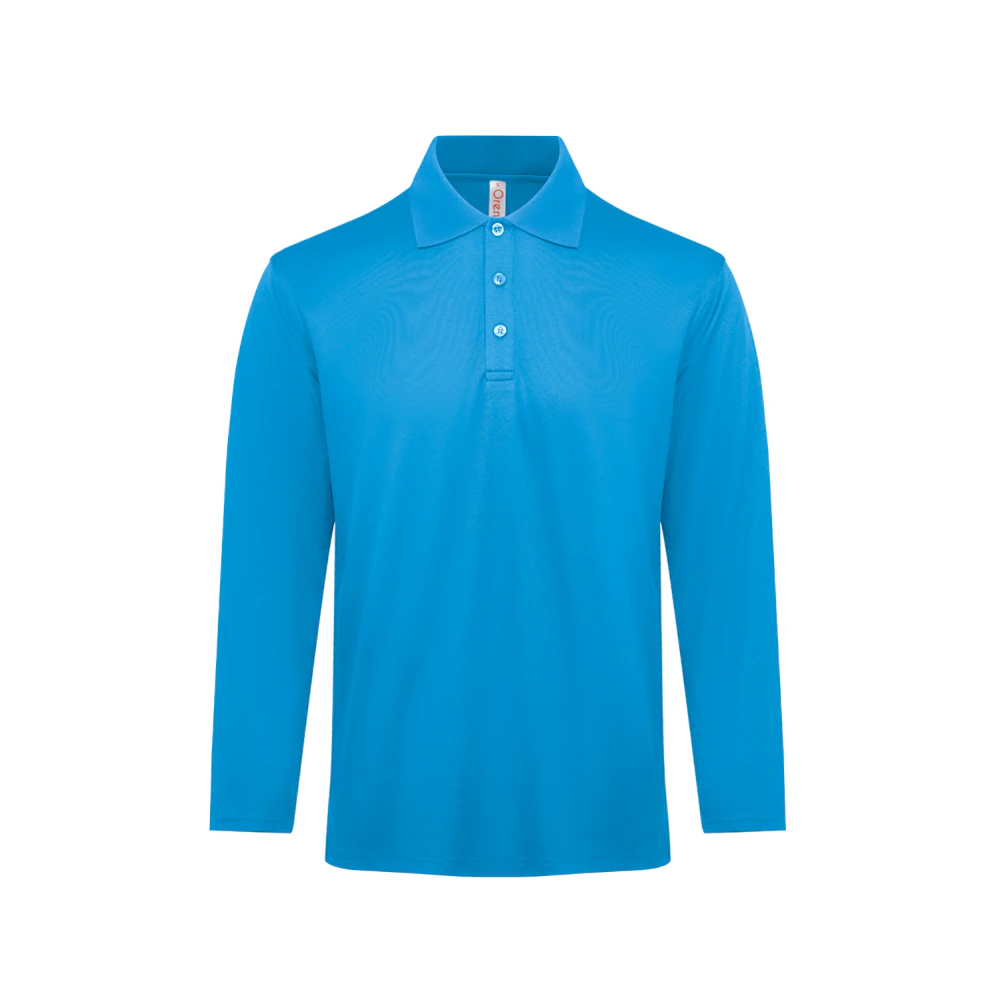 CVC Long Sleeve Polo Shirt | Custom Polo Printing | CUSTA