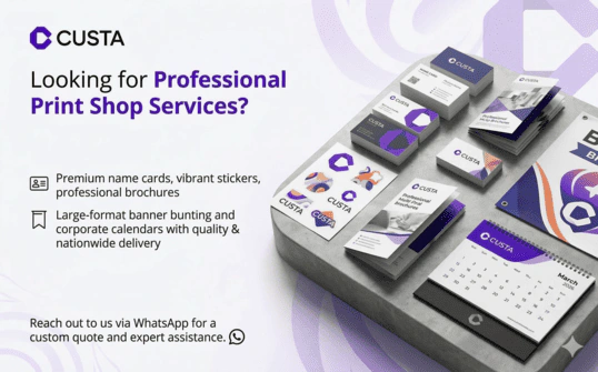 CUSTA Professional Print Shop Services