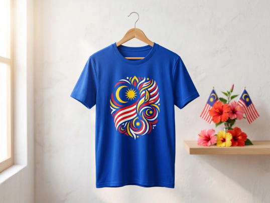 High quality custom printed Merdeka and Malaysia Day t-shirts and apparel